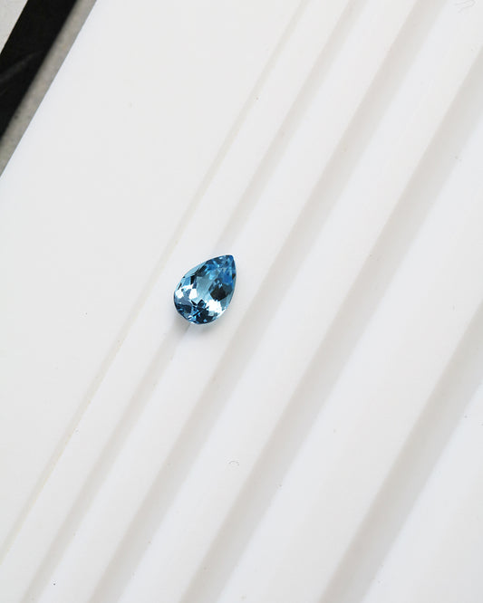 Exceptional Santa Maria Aquamarine Pear 0.42ct with Certificate