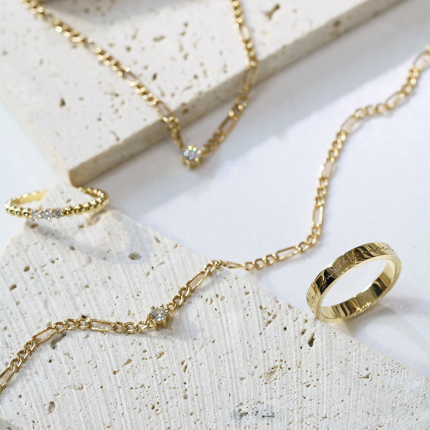 18k Gold Love Message Engraved Ring