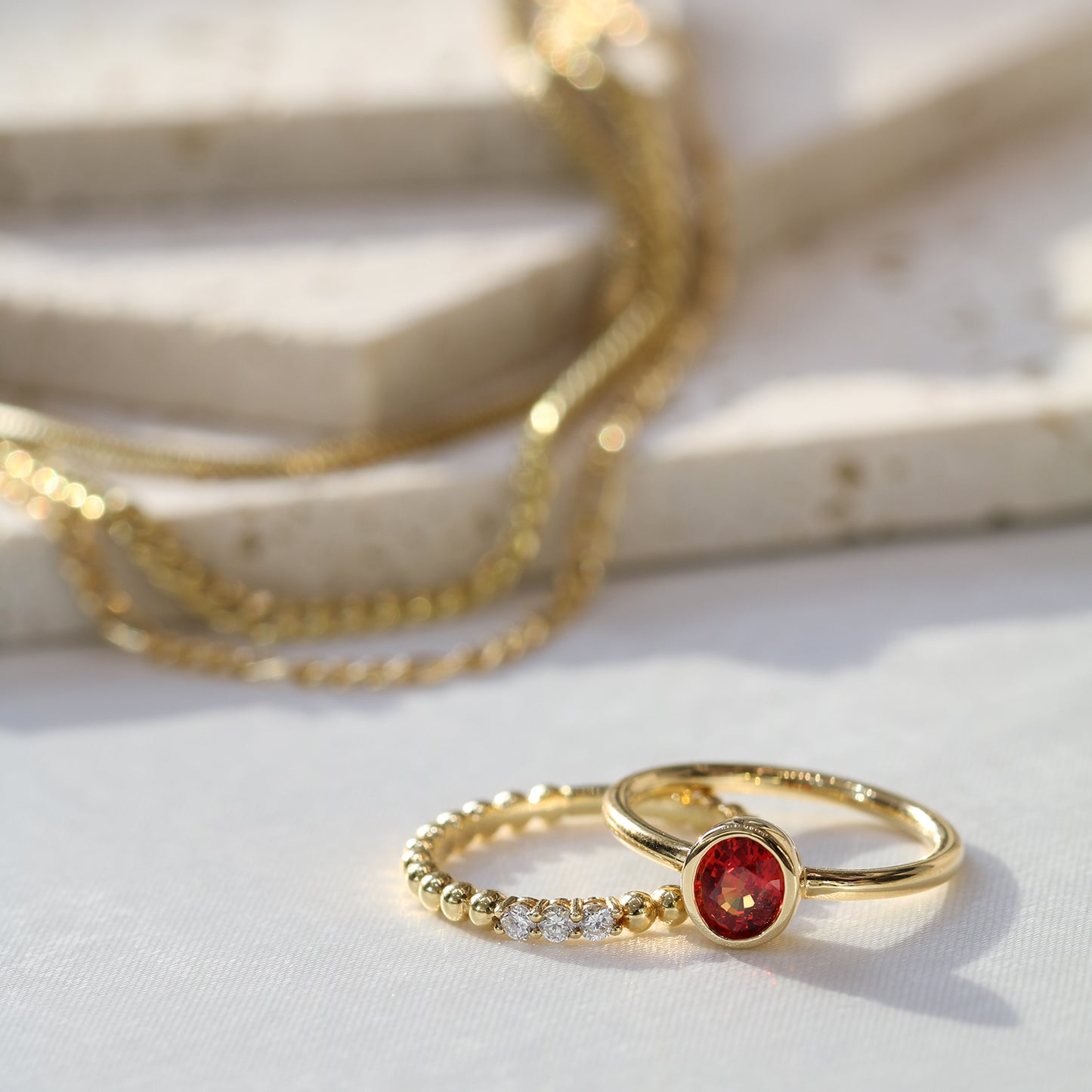 Josie Orangey Red Sapphire