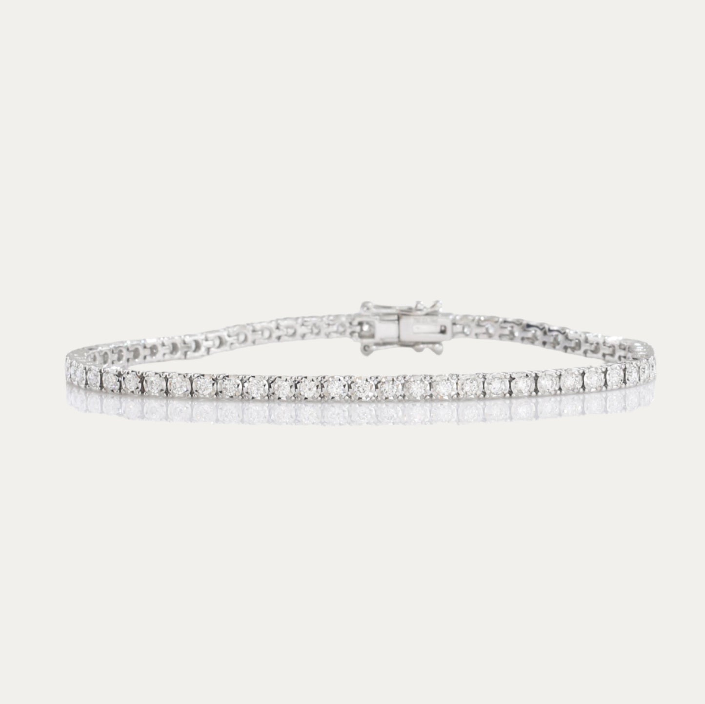 1.19ct Round Diamond Tennis Bracelet (White/Rose/Yellow Gold)