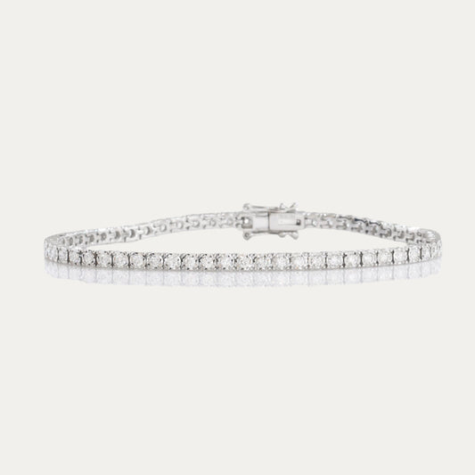 1.19ct Round Diamond Tennis Bracelet (White/Rose/Yellow Gold)