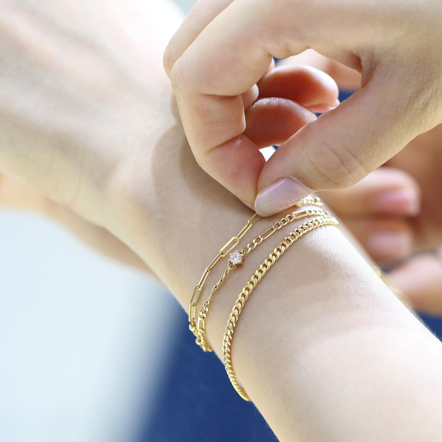Coco Paper Clip Chain Bracelet