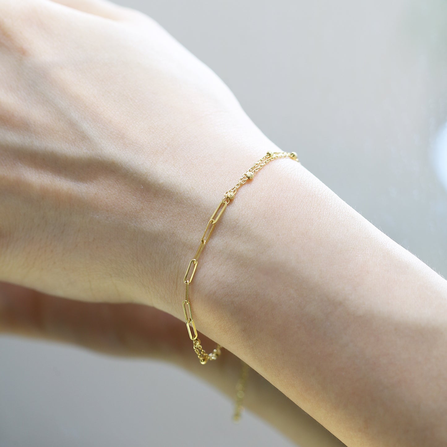 Coco Paper Clip Chain Bracelet
