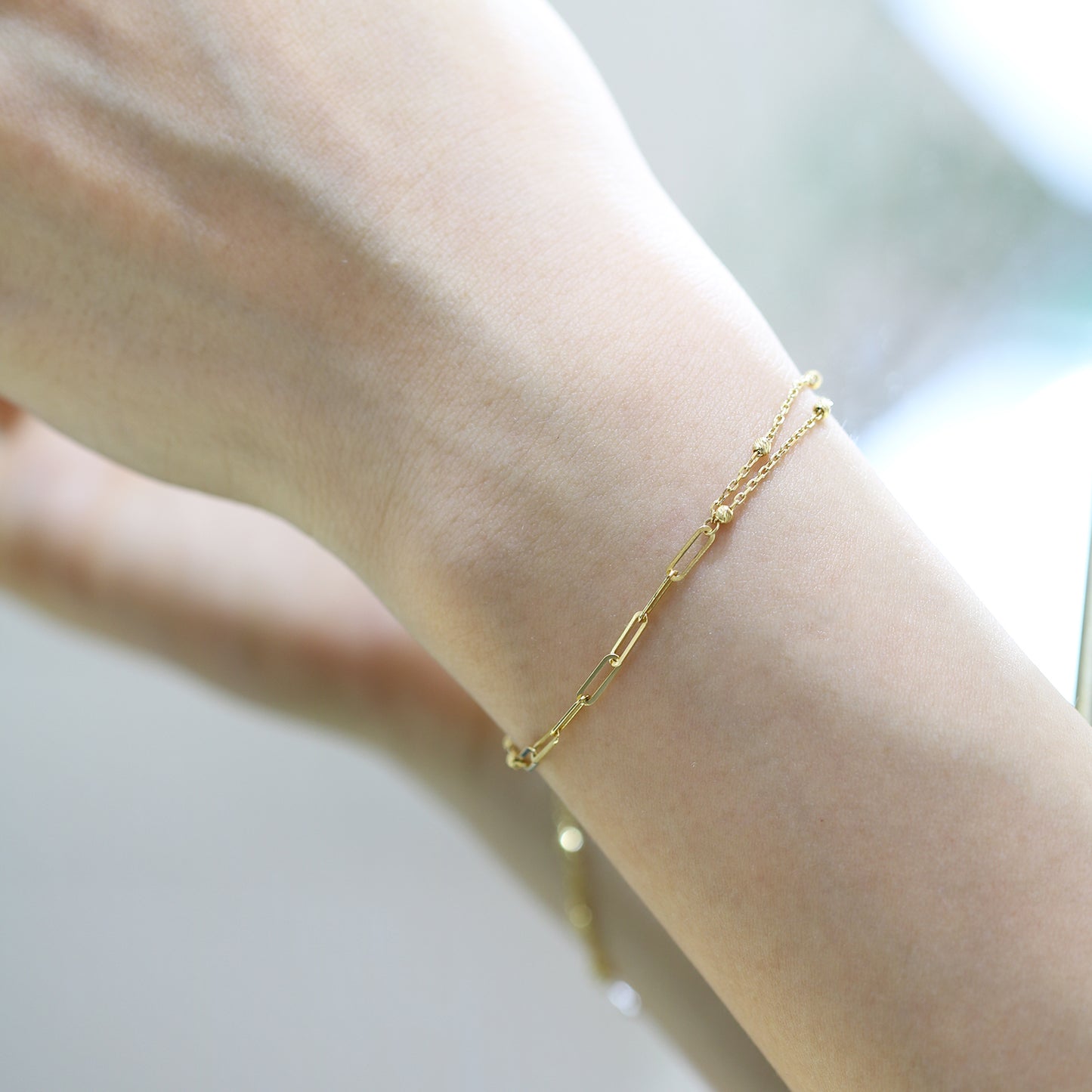 Coco Paper Clip Chain Bracelet