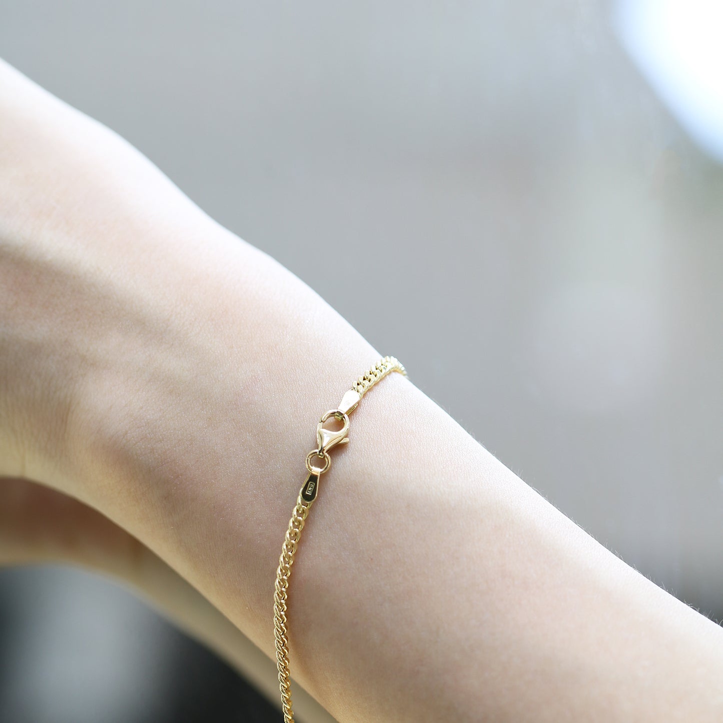 2.8mm Cuban Chain Bracelet (White/Rose/Yellow Gold)
