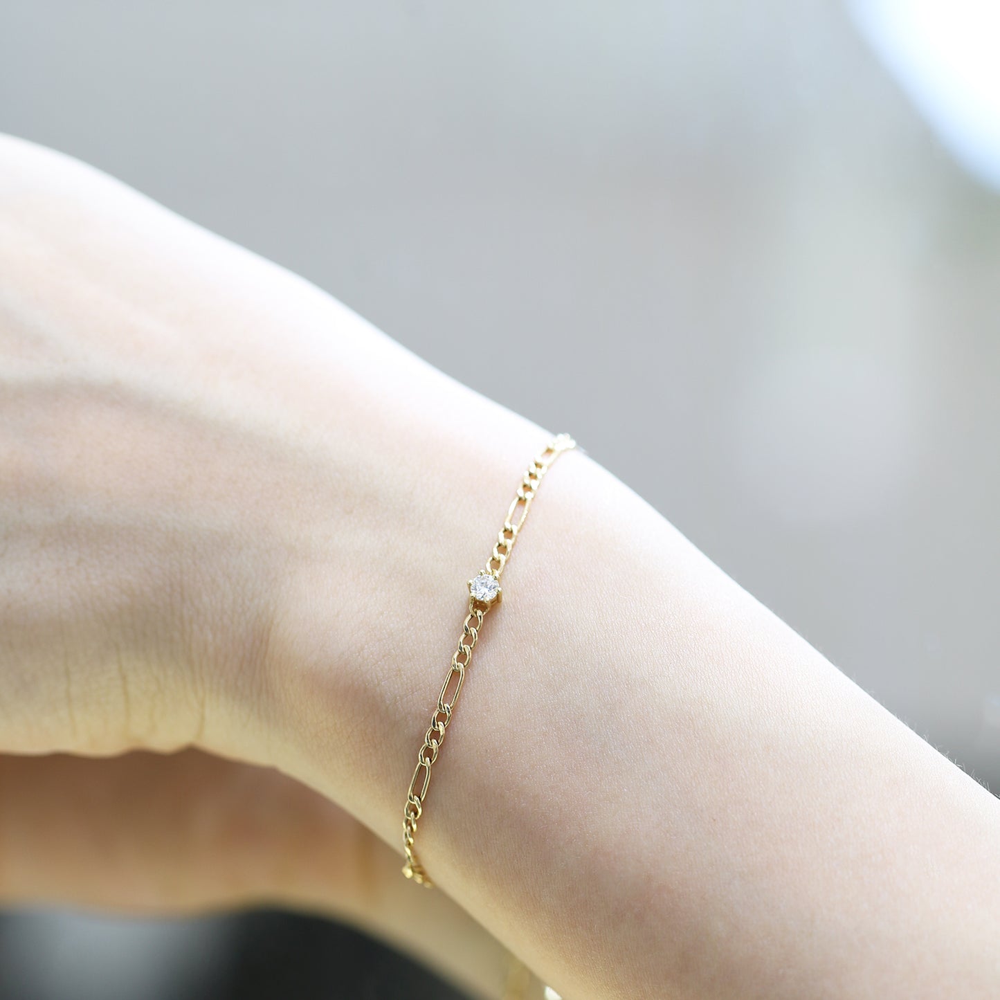 0.15ct Round Diamond Figaro Bracelet