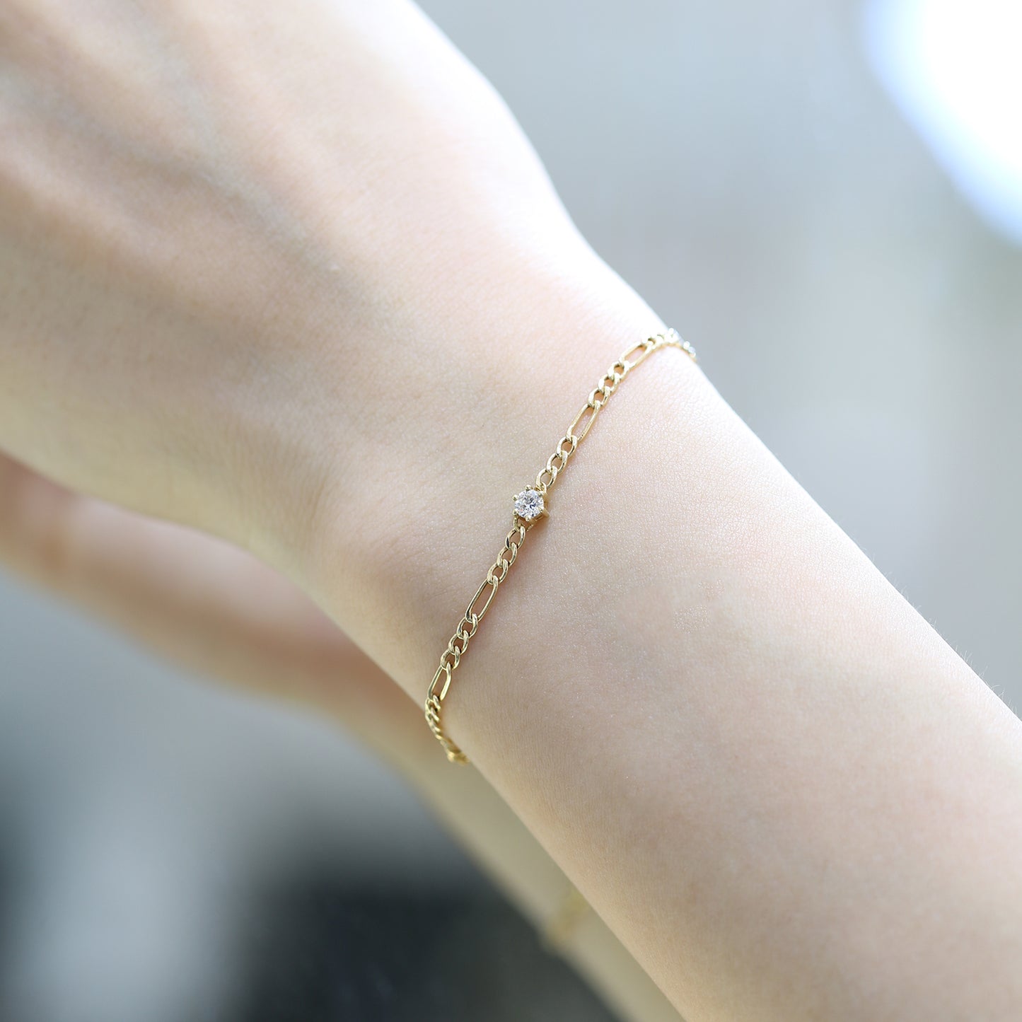 0.15ct Round Diamond Figaro Bracelet