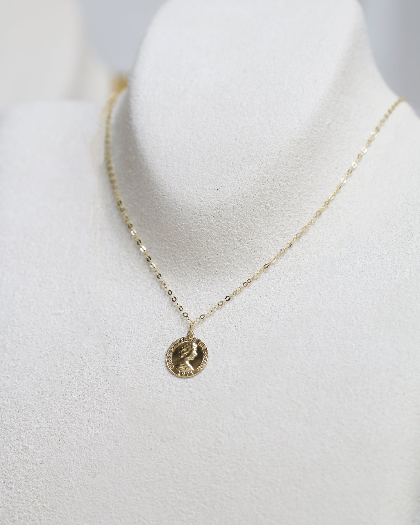 18k Yellow Gold Coin Necklace