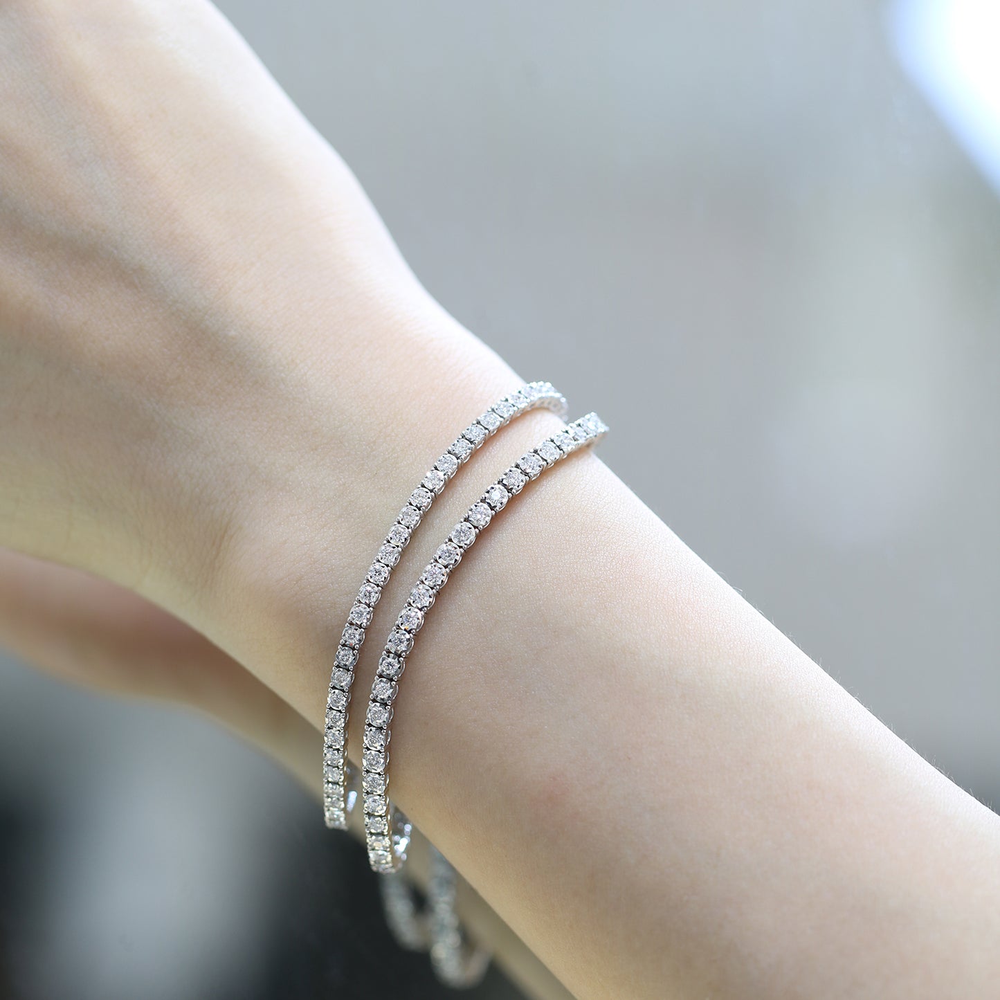 1.60ct Round Diamond Tennis Bracelet (White/Rose/Yellow Gold)