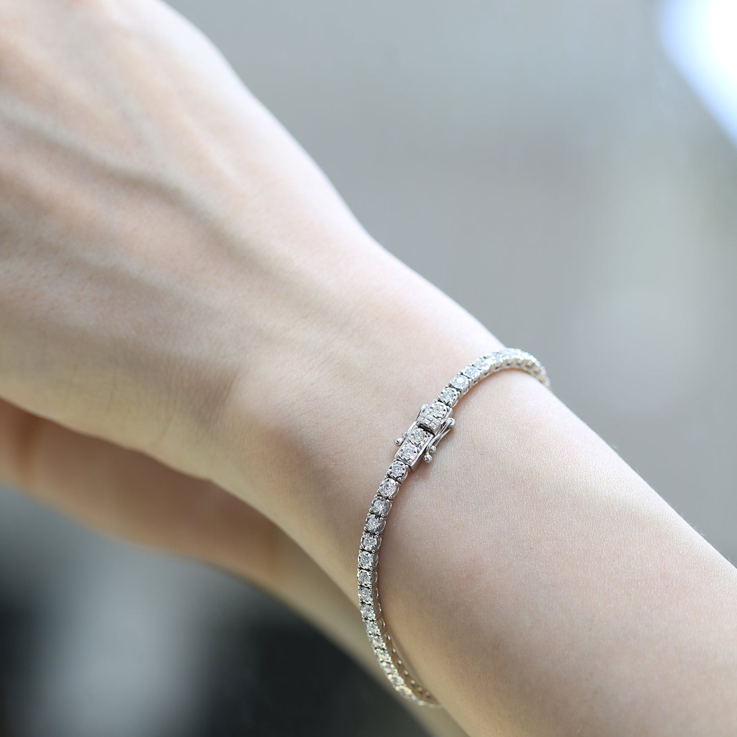 1.60ct Round Diamond Tennis Bracelet (White/Rose/Yellow Gold)