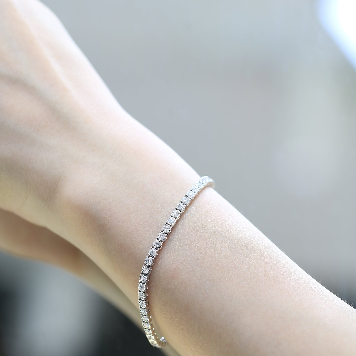 1.60ct Round Diamond Tennis Bracelet (White/Rose/Yellow Gold)