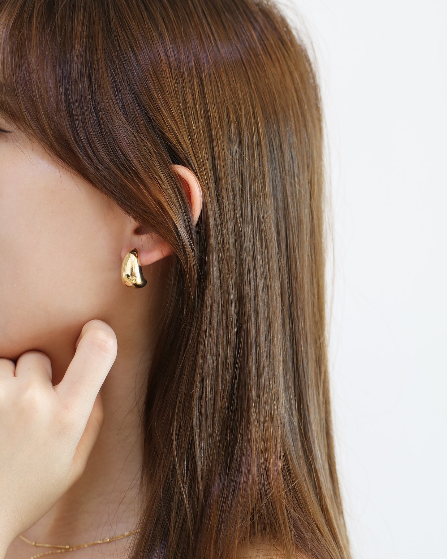18k Yellow Gold Chunky Teardrop Earrings