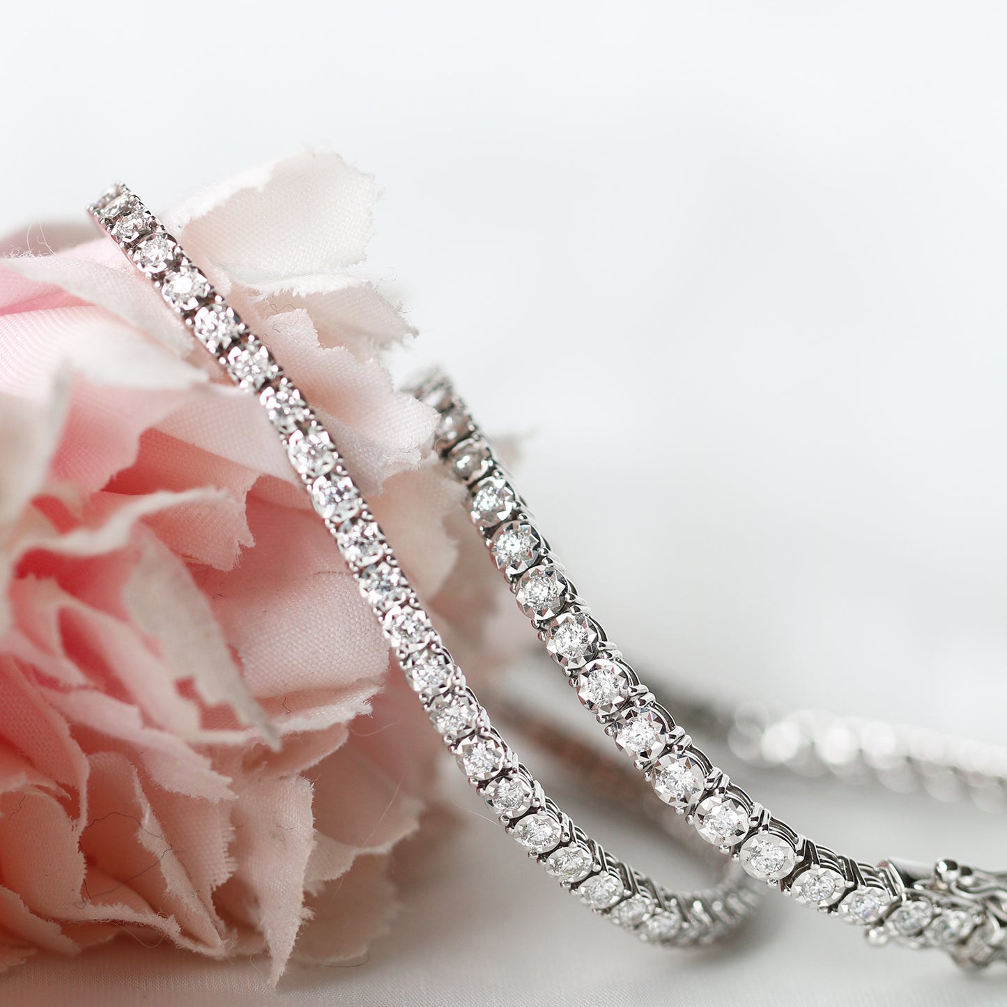 1.60ct Round Diamond Tennis Bracelet (White/Rose/Yellow Gold)
