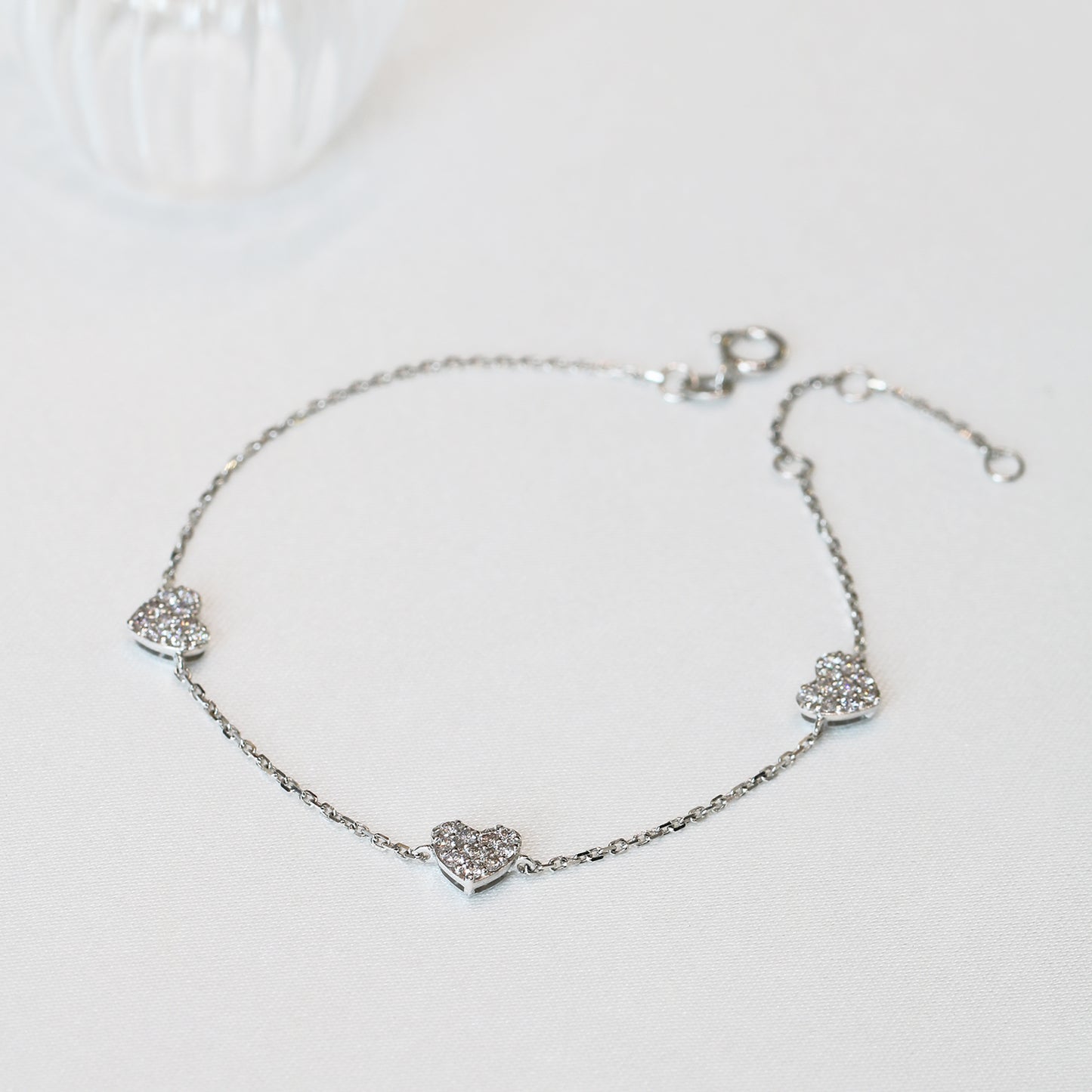 Pavé Heart Diamond Bracelet