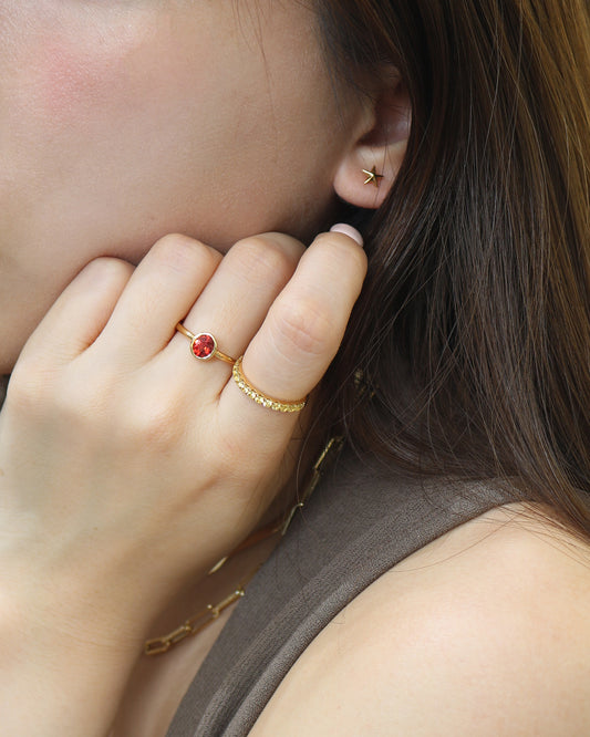 18K金五角星形耳環 18k Yellow Gold Star Earrings