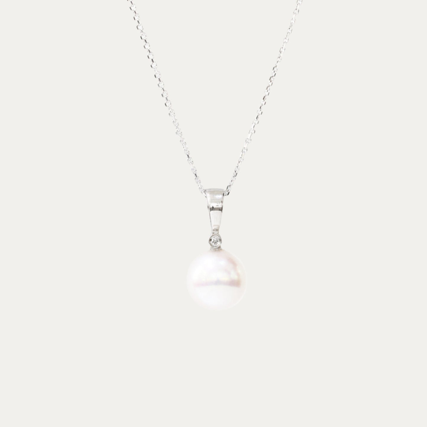 18k白金日本Akoya珍珠Akoya頸鍊 18k White Gold Japanese 7-7.5mm Akoya Pearl Necklace