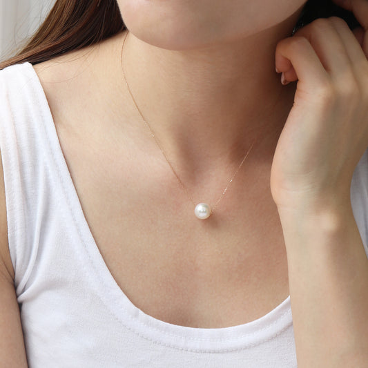 18k玫瑰金9.5-10mm日本Akoya珍珠頸鍊 18k Rose Gold 9.5-10mm Akoya Necklace