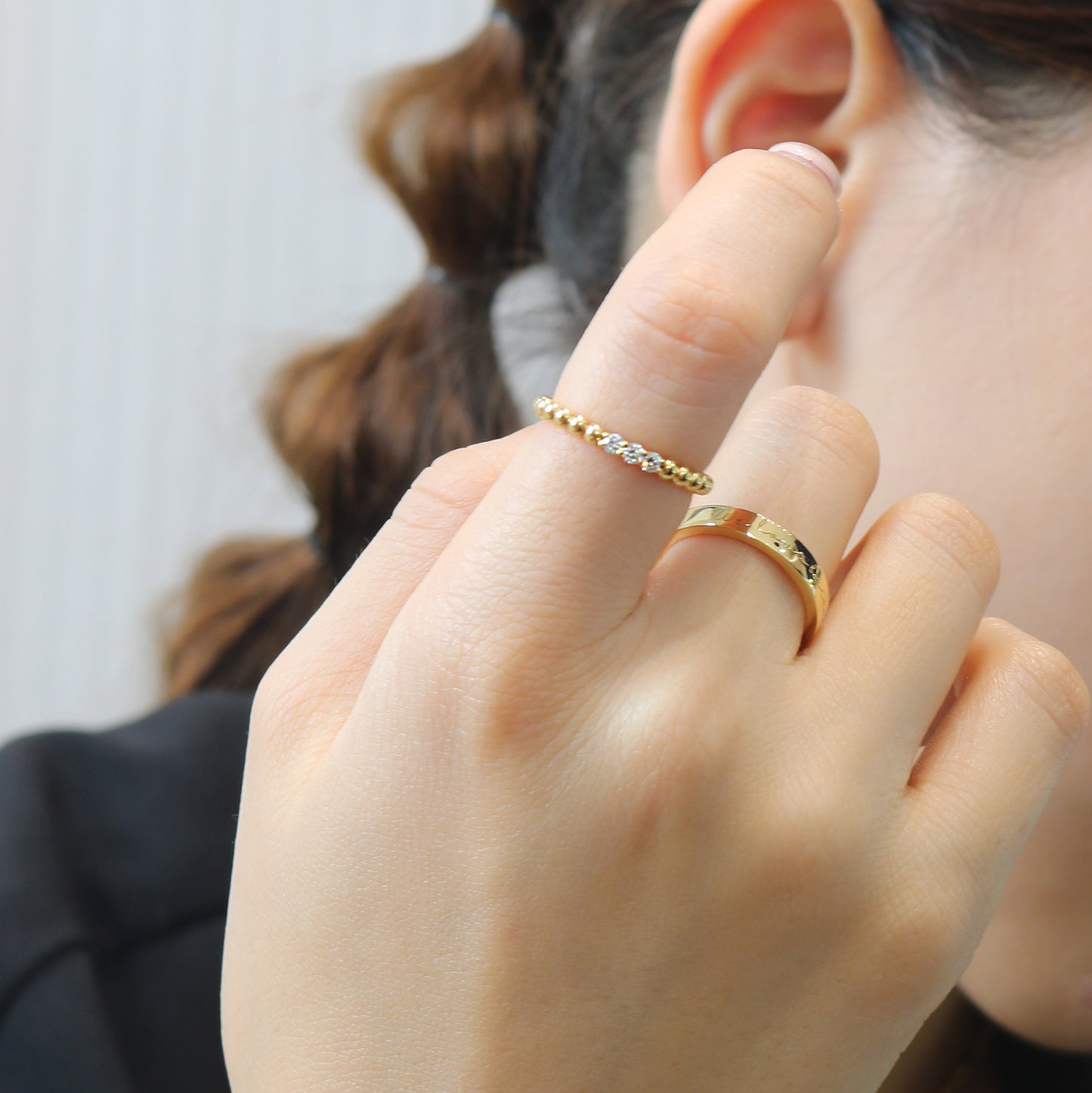18k Gold Love Message Engraved Ring