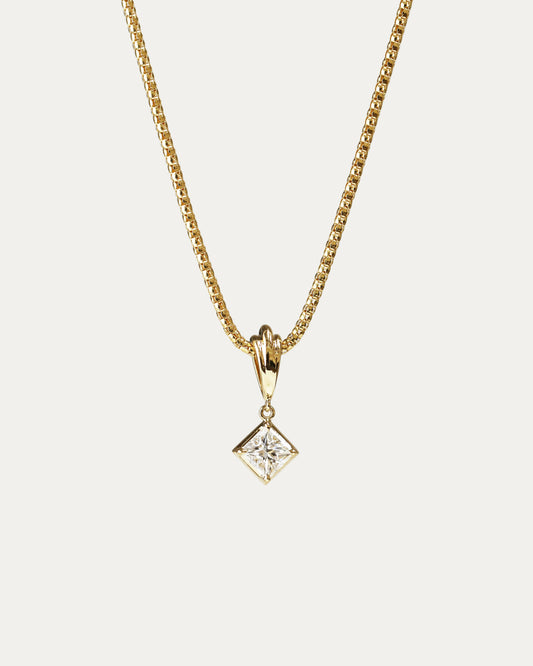 18k Yellow Gold Round Box Chain Necklace