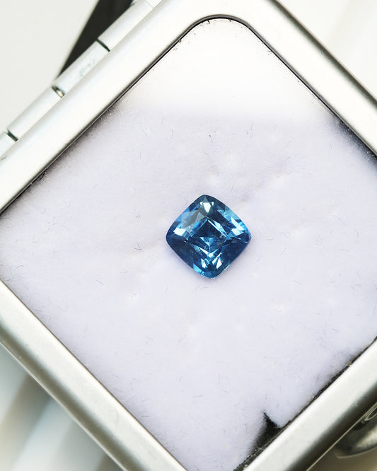 Unheated Cornflower Blue Sapphire Cushion 1.66ct with Certificate