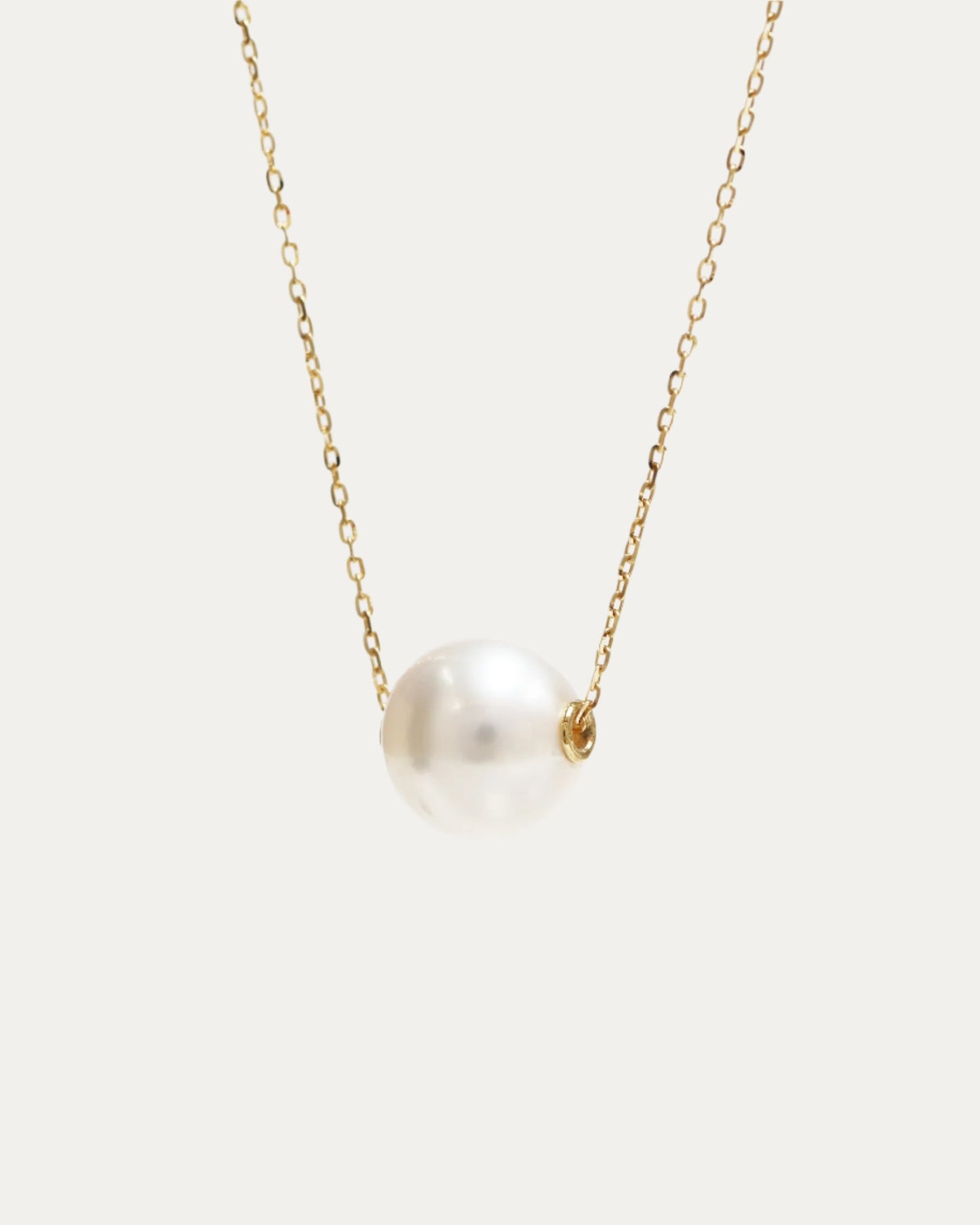 18k Yellow Gold 8mm Akoya Pearl Necklace