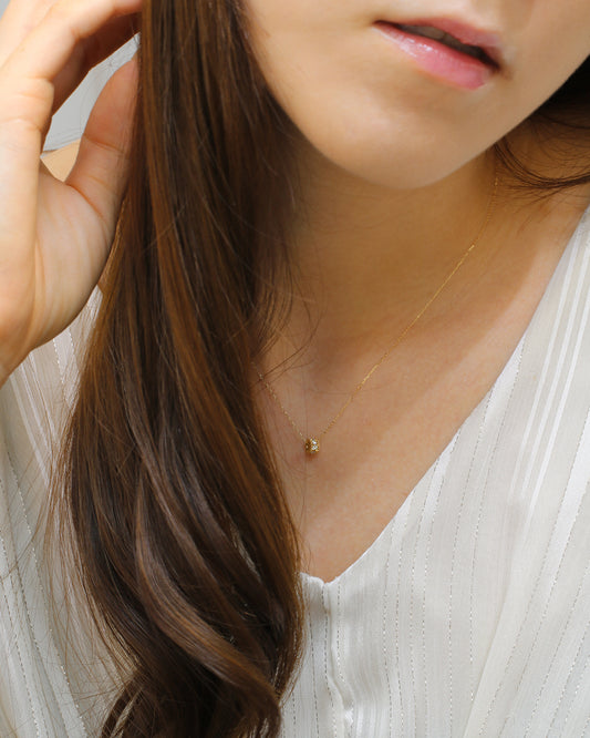 Platinum/18k Yellow Gold Mini Diamond Roll Necklace