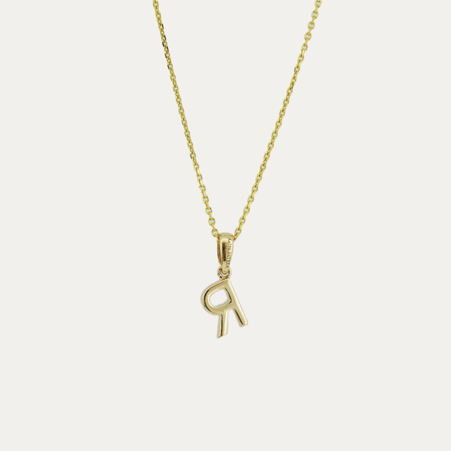 18k Gold Alphabet Initial Letter Diamond Pendant (White/Rose/Yellow Gold)