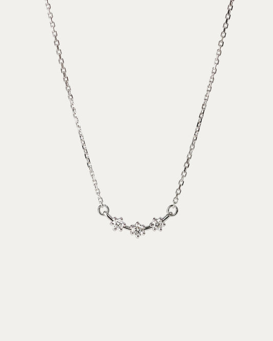 18k Gold Smile Diamond Necklace (White/Rose/Yellow Gold)