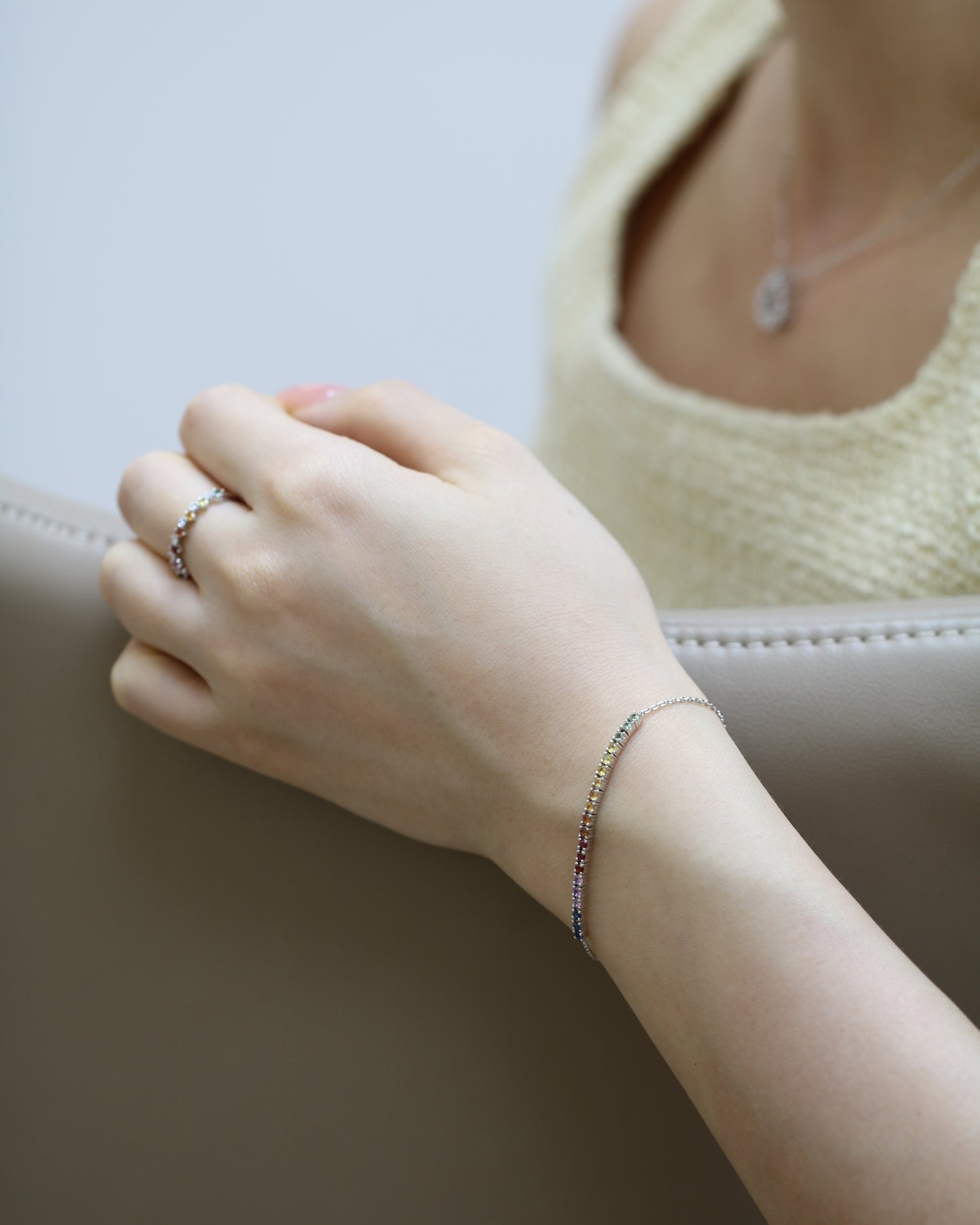 0.80ct Rainbow Sapphire Bracelet