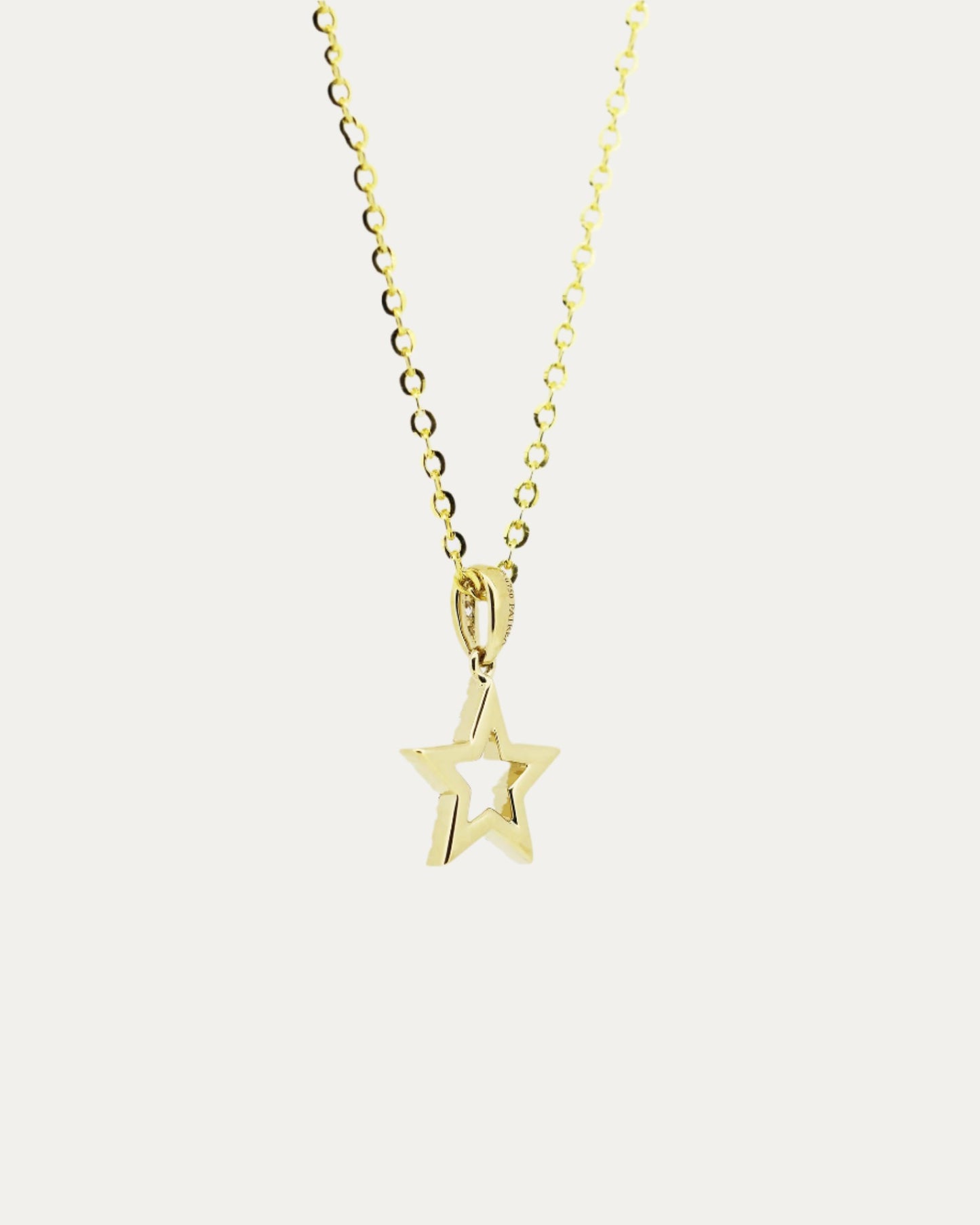 18k Gold Star Diamond Pendant (White/Rose/Yellow Gold)