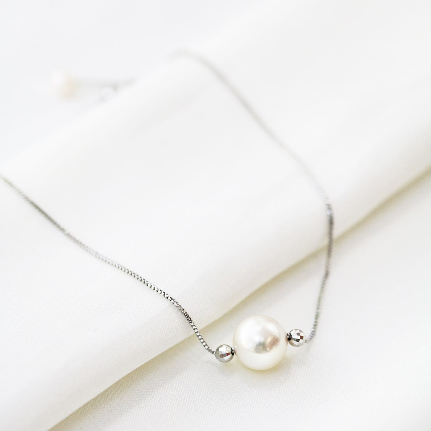 18k白金日本8.5mm Akoya手鏈 18k White Gold 8.5mm Akoya Bracelet