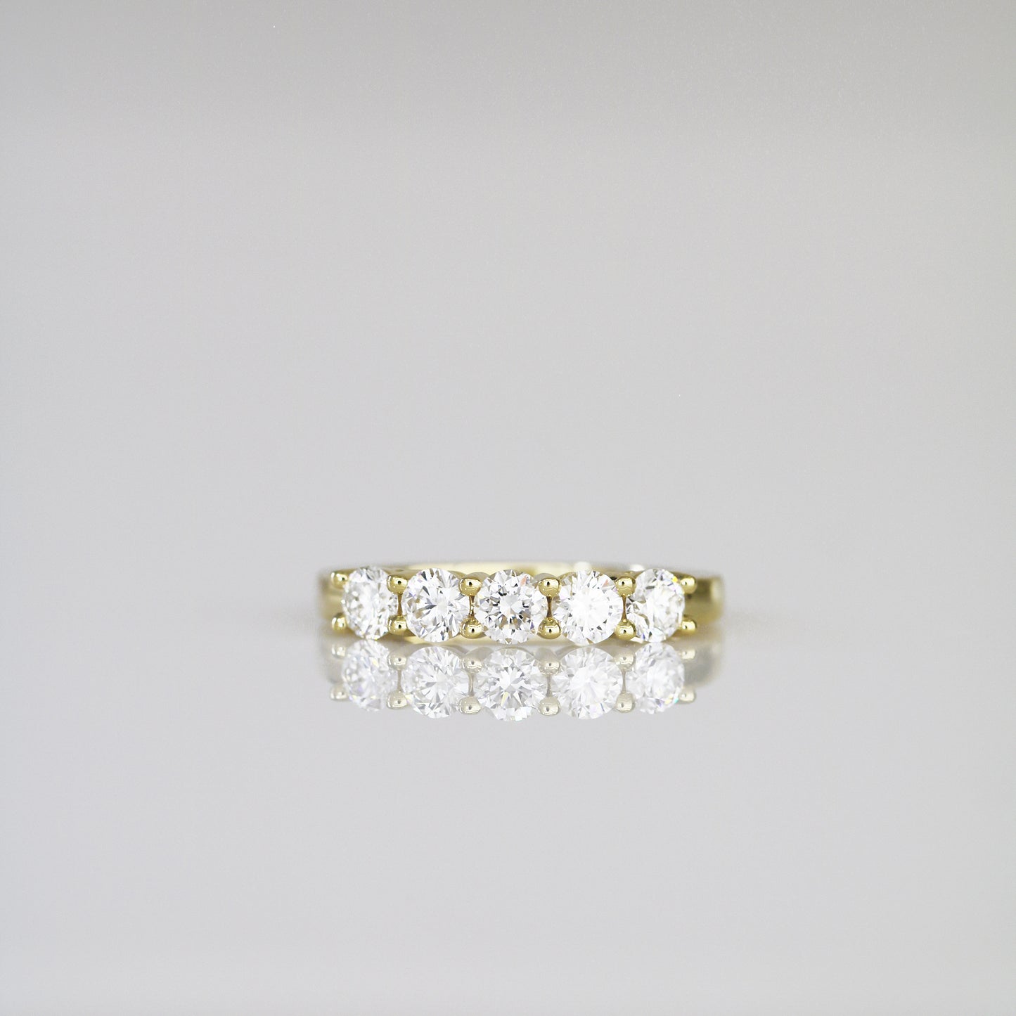 18k黃金輕奢鑽石排戒 18k Yellow Gold 0.60ct Round Diamond Eternity Ring