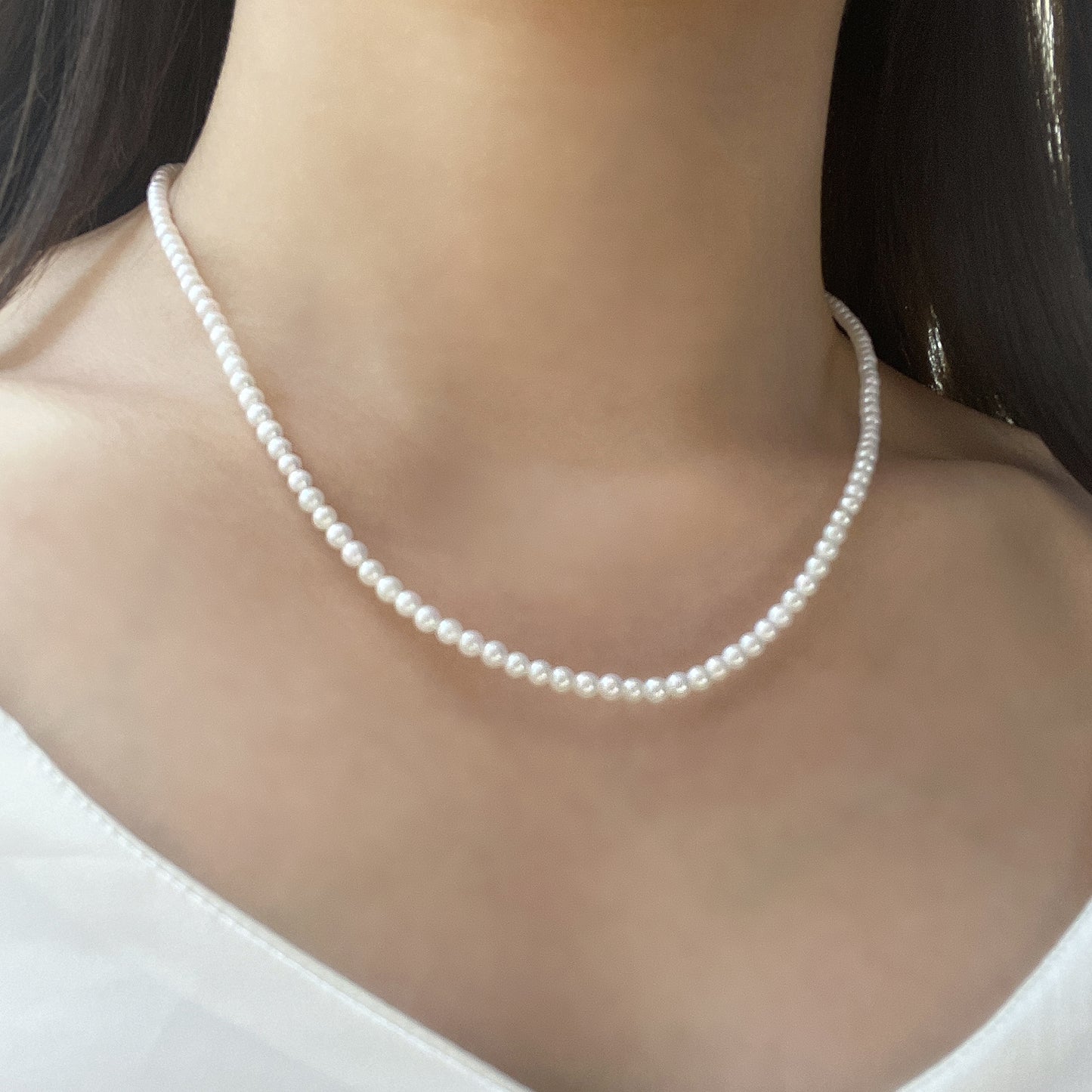18k黃金Baby Akoya珍珠頸鍊 18k Yellow Gold Baby Akoya Necklace (Adjustable)