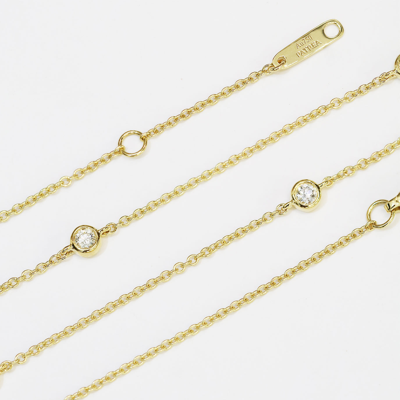 Donut 0.10ct Bezel Set Diamond Bracelet (White/Rose/Yellow Gold)