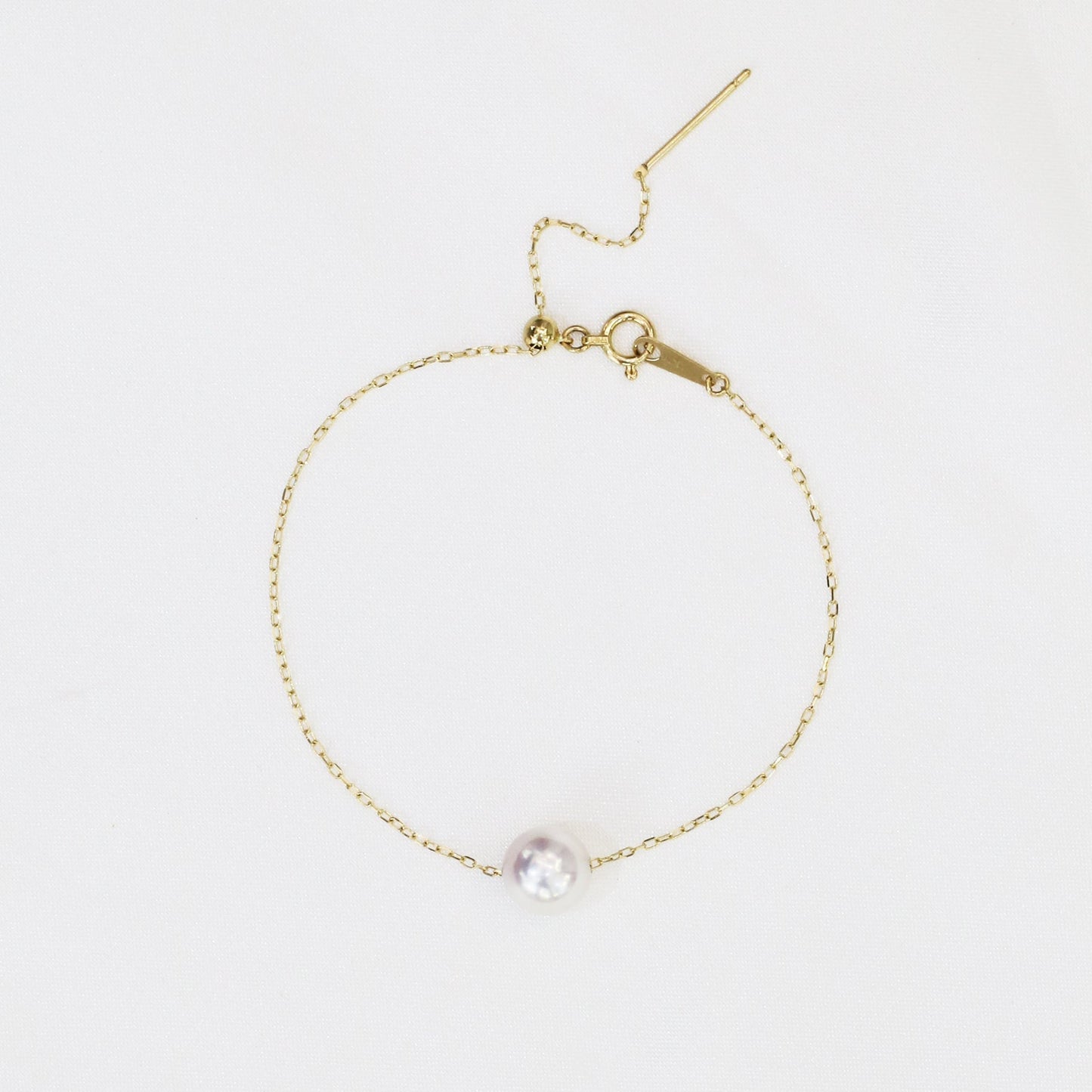 18k Yellow Gold 7.5-8mm Akoya Adjustable Bracelet 18k黃金 7.5-8mm日本Akoya珍珠手鍊
