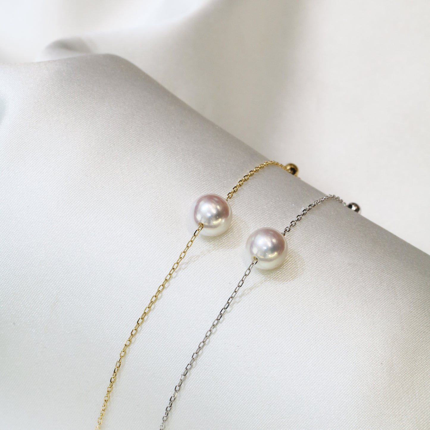 18k Gold 7.5-8mm Akoya Adjustable Bracelet 18k金 7.5-8mm日本Akoya珍珠手鍊