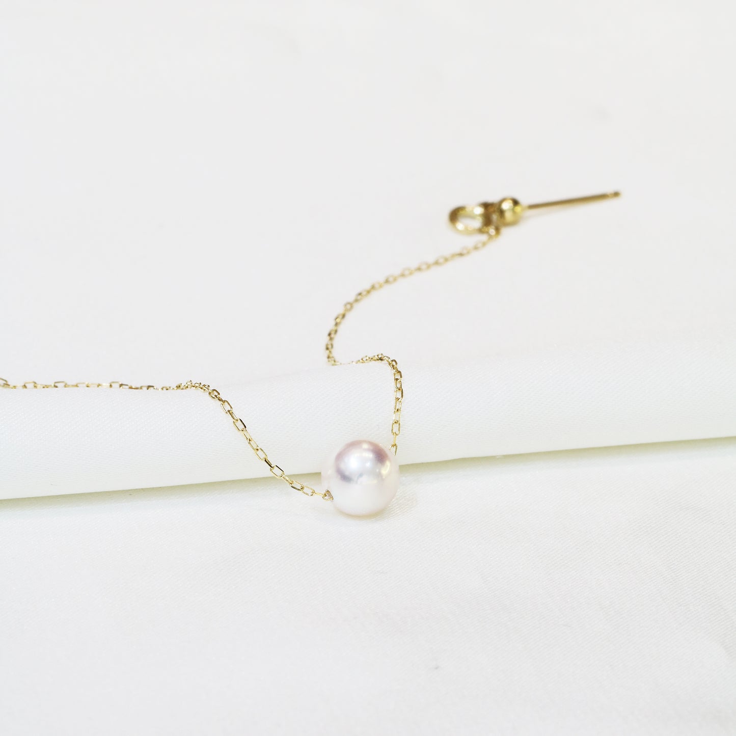 18k Gold 7.5-8mm Akoya Adjustable Bracelet 18k金 7.5-8mm日本Akoya珍珠手鏈