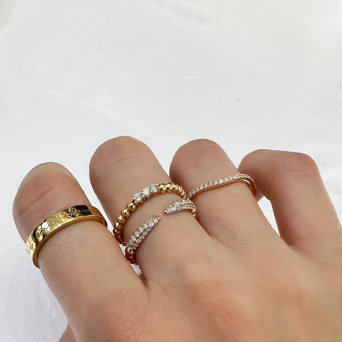 18k Gold Love Message Engraved Ring