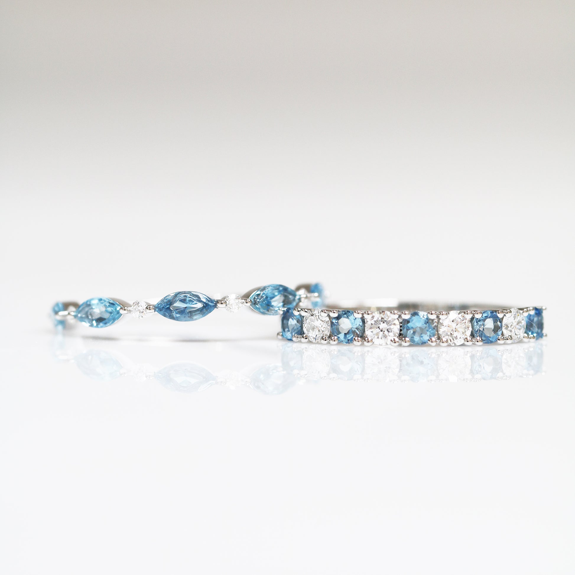 18k白金聖瑪利亞海藍寶鑽石戒指 18k White Gold Santa Maria Aquamarine Diamond Ring