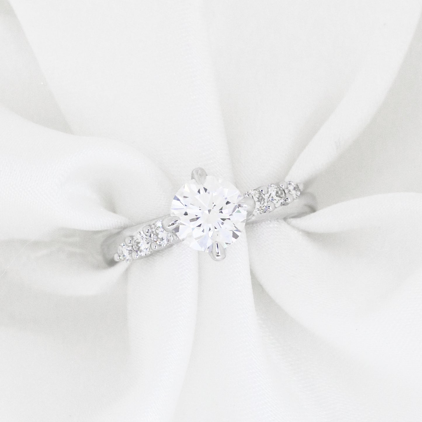Daphne Vintage 18k White Gold 4-Prong Engagement Ring Setting 18k白金四爪復古求婚鑽石戒指款式