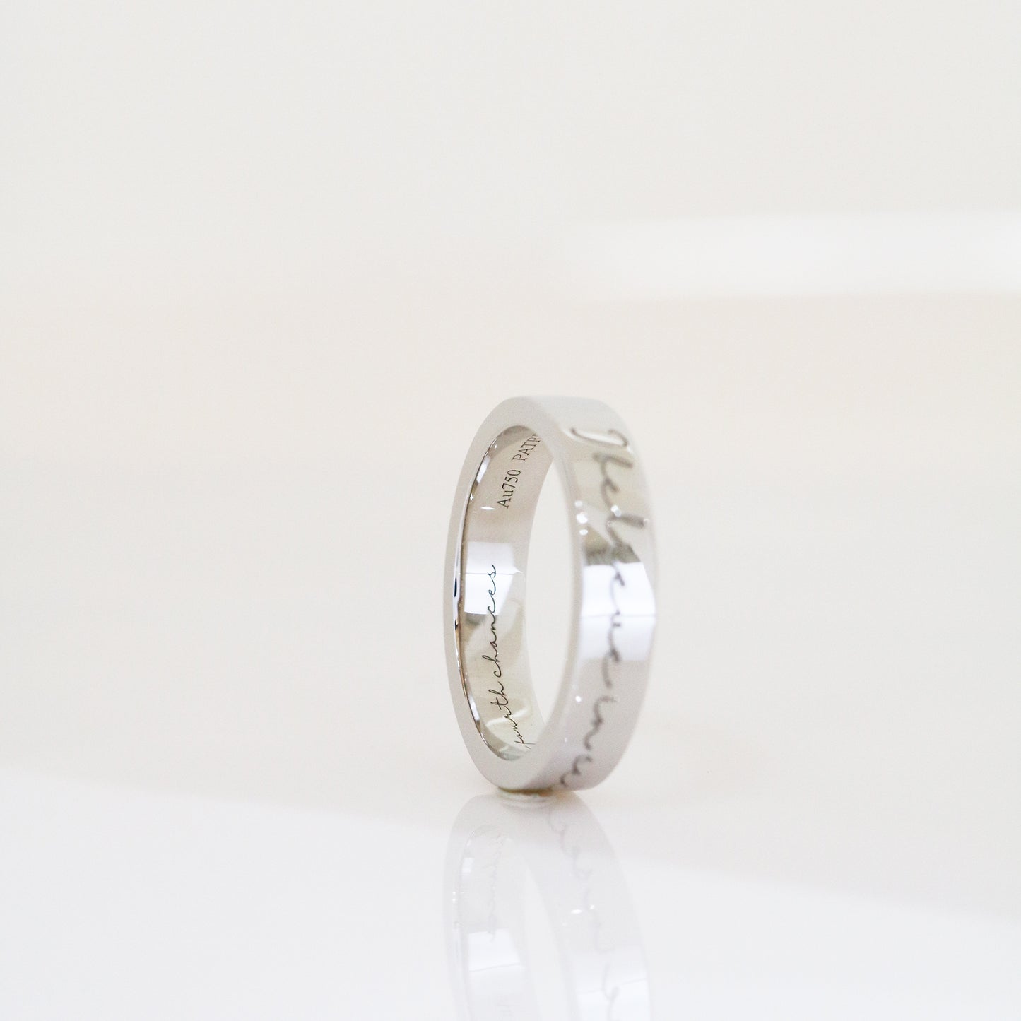 18k Gold Love Message Engraved Ring