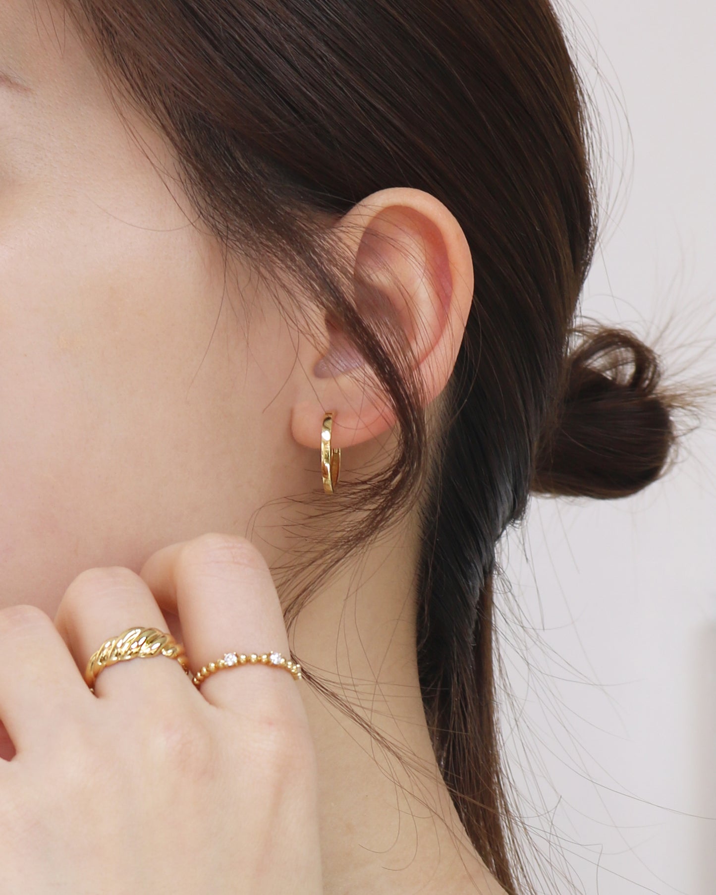 18k 黃金牛角包戒指 18k Yellow Gold Colette Croissant Ring
