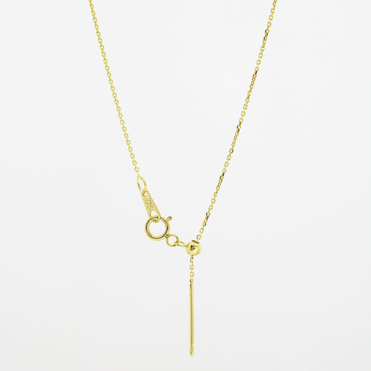 18k Gold Adjustable Chain Necklace (White/Rose/Yellow Gold)