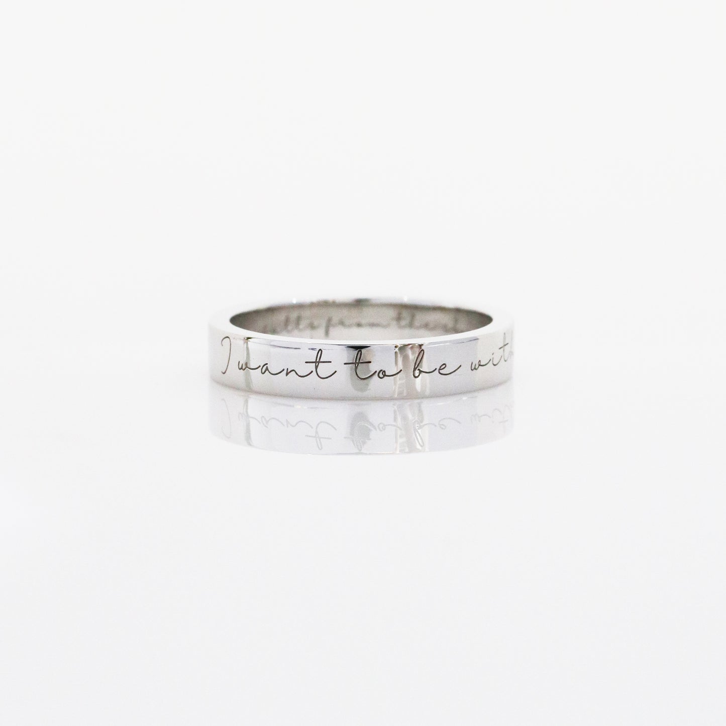 18k Gold Love Message Engraved Ring