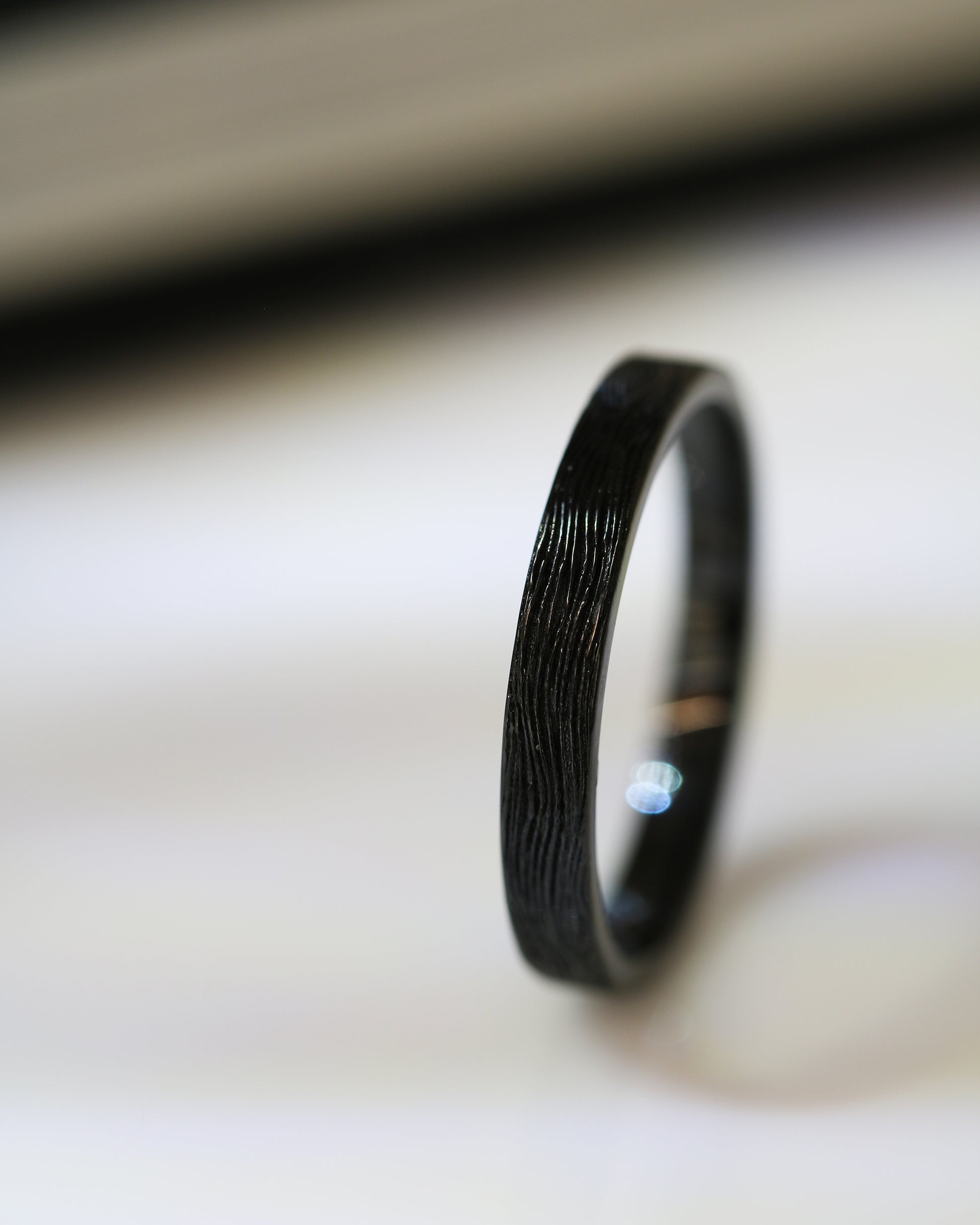 18k黑金樹紋戒指 Tree Pattern Ring