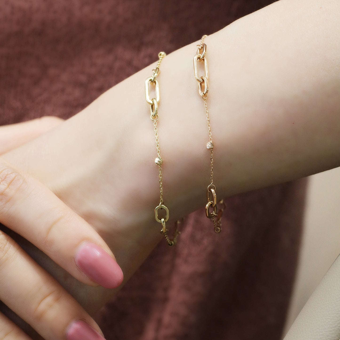 Cova Interlocking Bracelet (Rose/Yellow Gold)