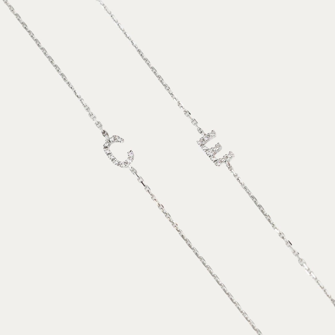 Alphabet Diamond Bracelet (White/Rose/Yellow Gold)