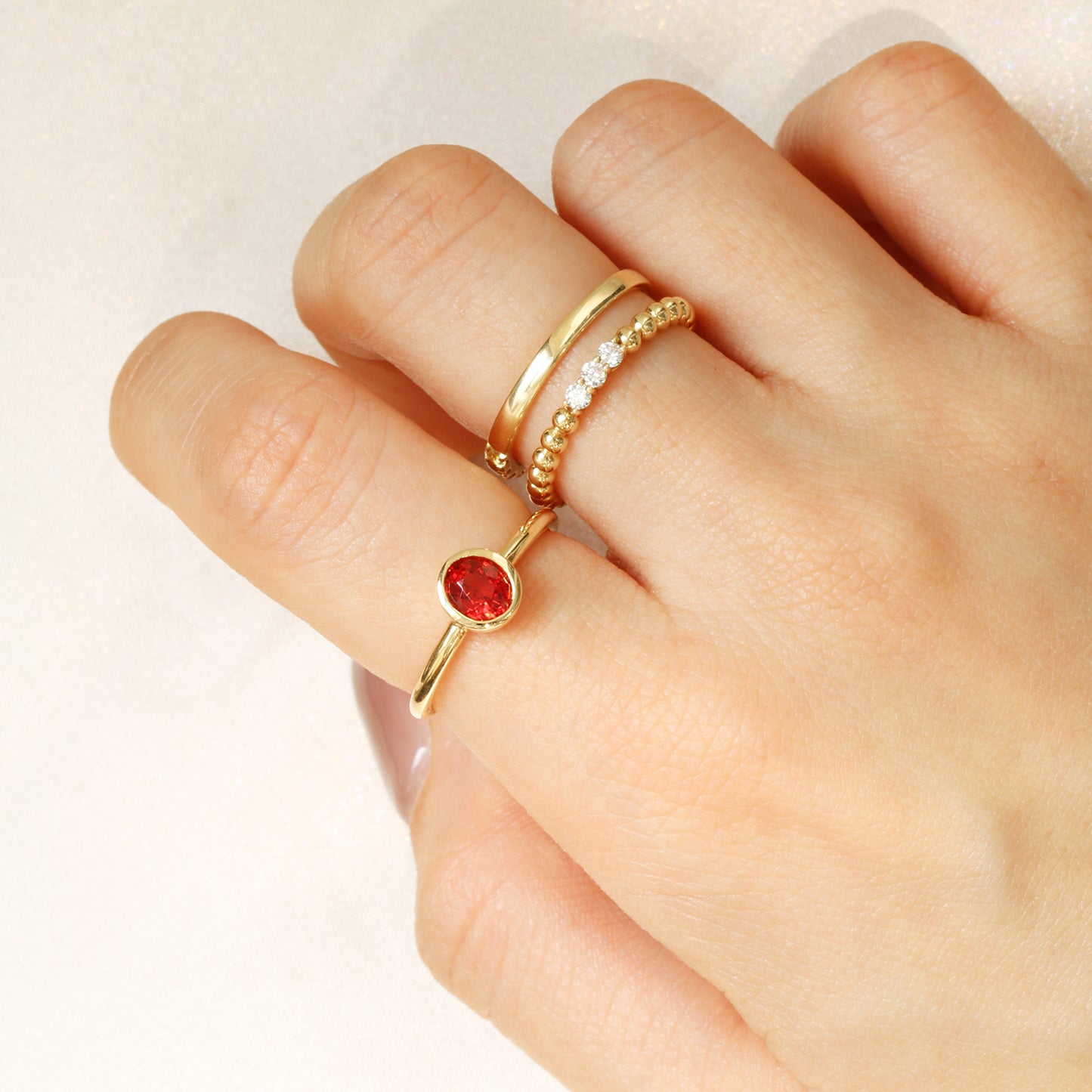 Josie Orangey Red Sapphire