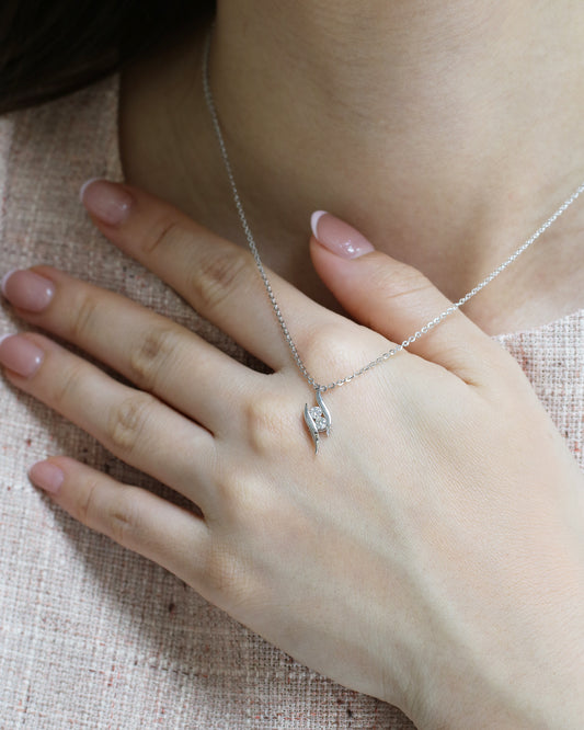 18k White Gold 0.16ct Diamond Necklace