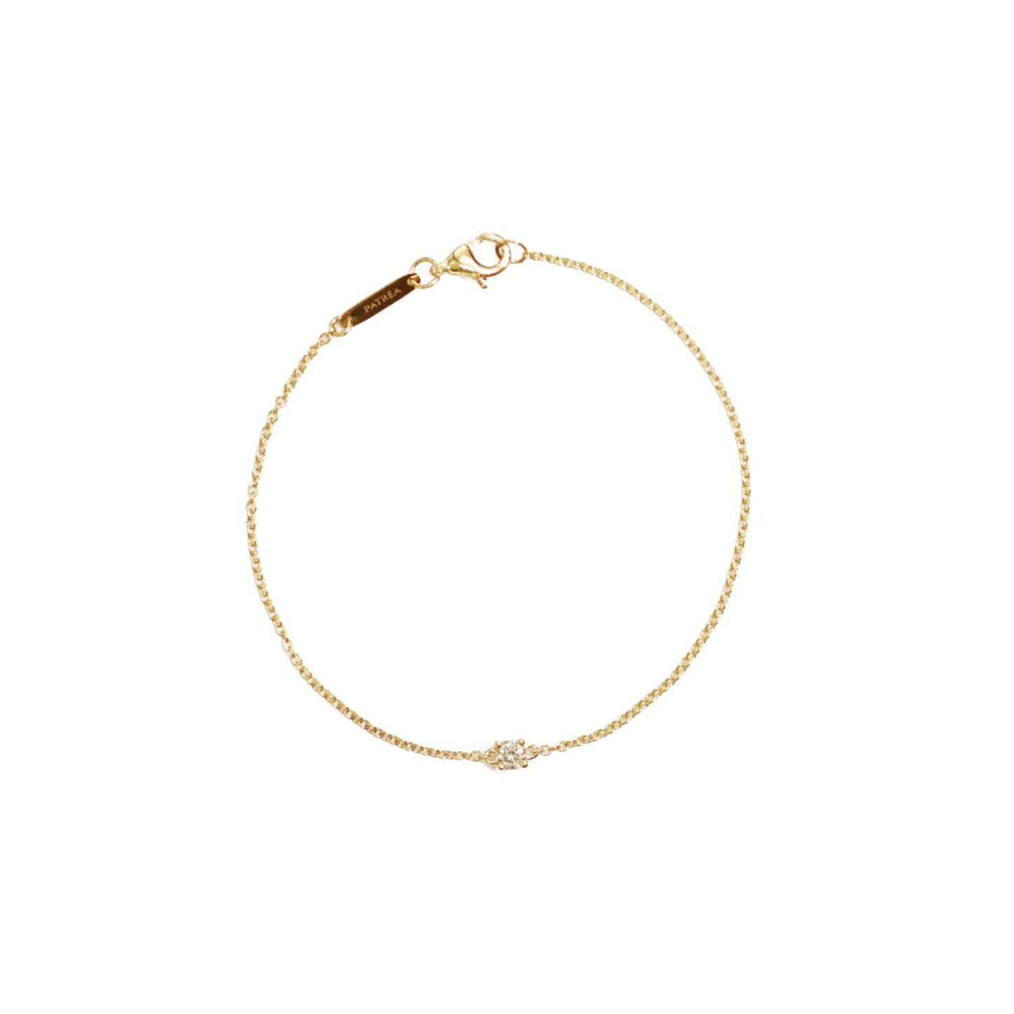 Solitaire 0.10ct/0.15ct Round Diamond Bracelet (White/Rose/Yellow Gold)